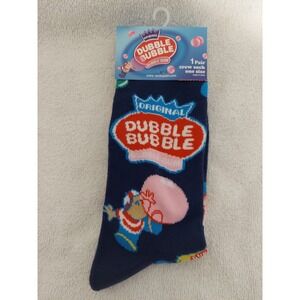 Dubble Bubble Crew Socks One Size Novelty Candy Socks